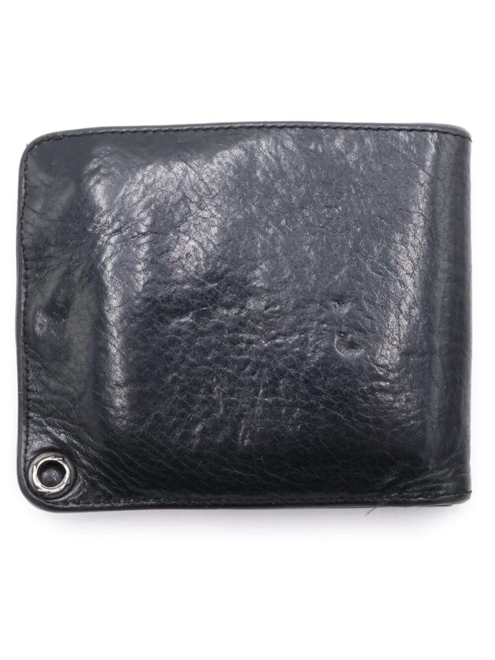 Chrome Hearts BS Flare Ball Button Leather Wallet Black